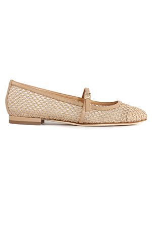 Beige leather and jute Annye ballerina SERGIO LEVANTESI | ANNYEJUTA